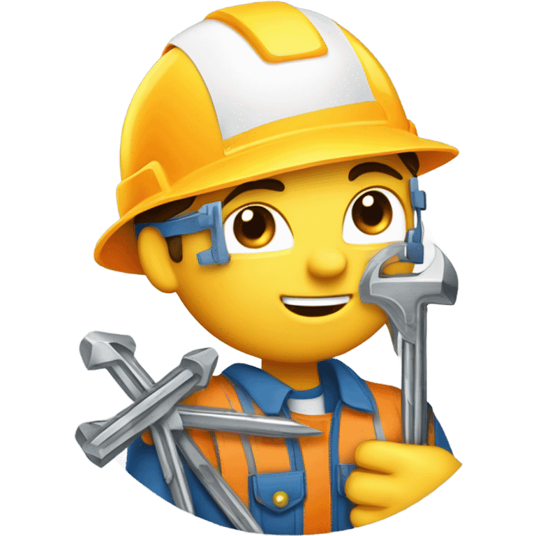  construction man doing metal framing  emoji