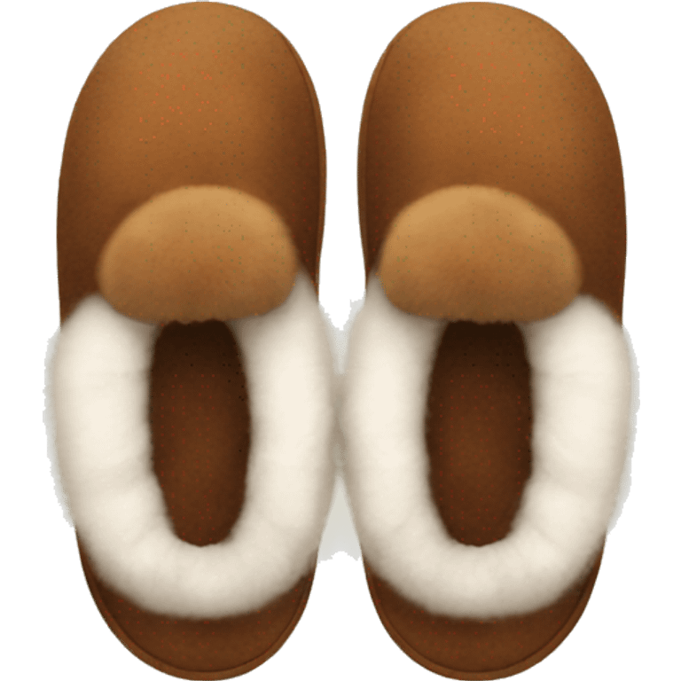 fluffy brown slippers  emoji