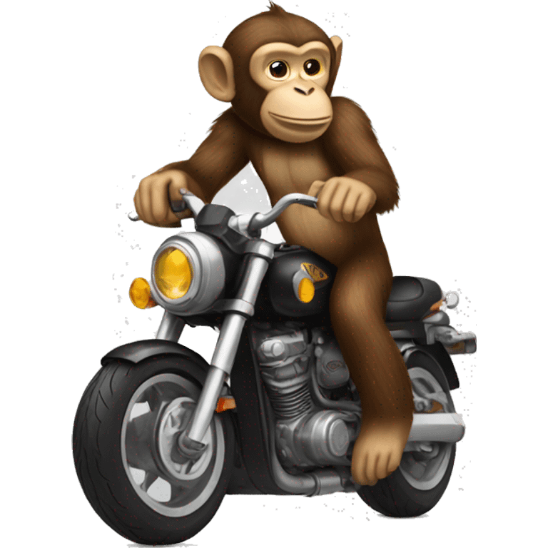 monkey on a motorcicle emoji