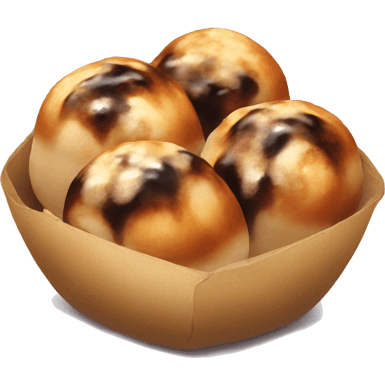 realistic takoyaki still life  emoji