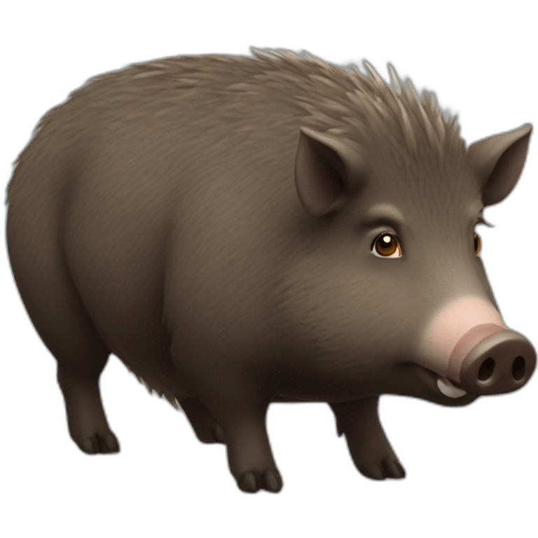 Fatty small round wild boar emoji