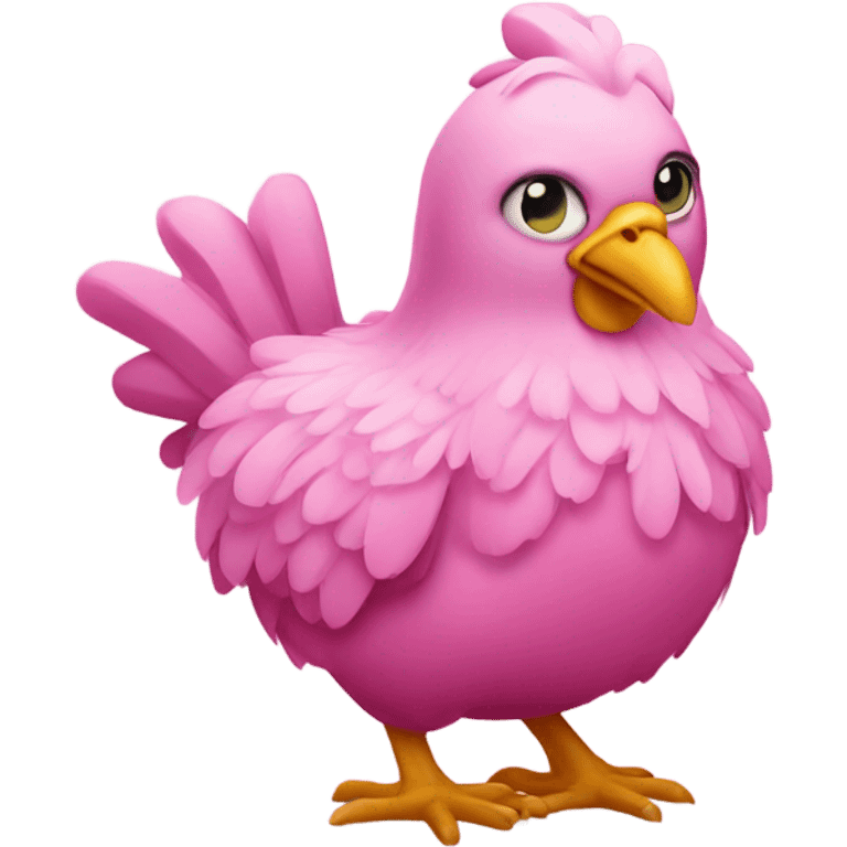 Pink chicken  emoji