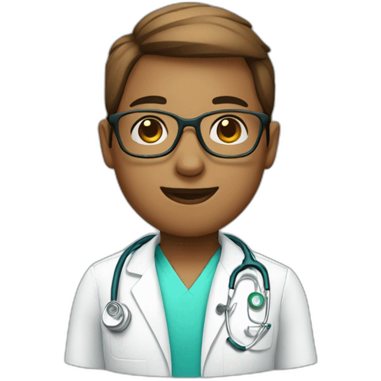 Nurse boy with glasses  emoji