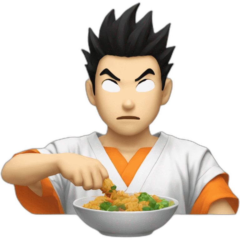 Sangoku qui mange emoji