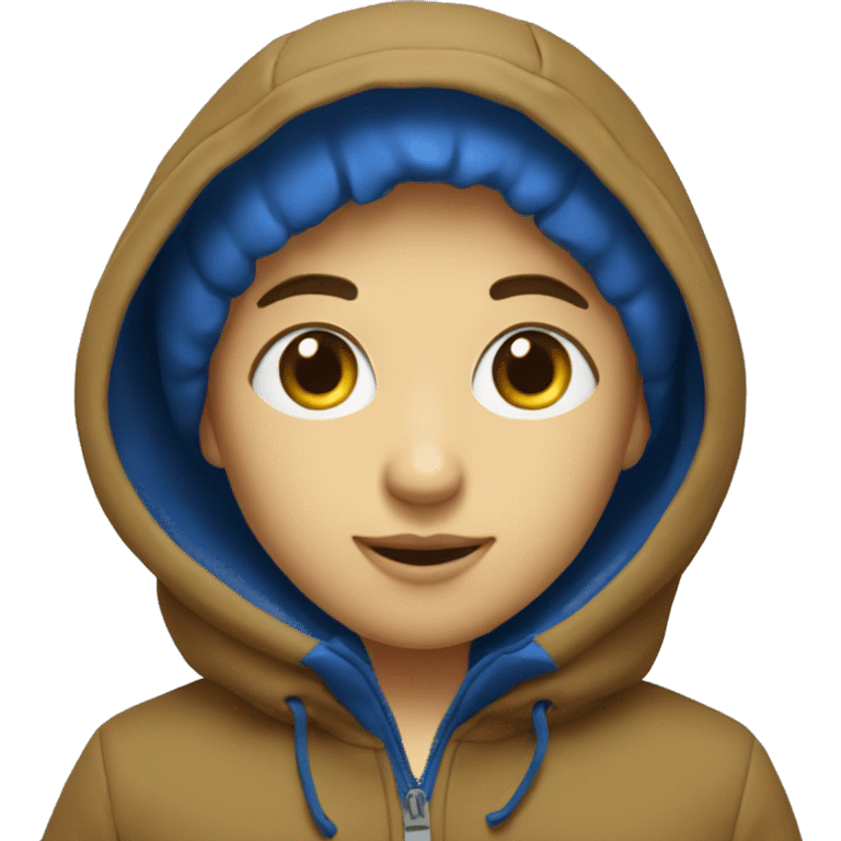 garcon yeux bleu cagoule emoji