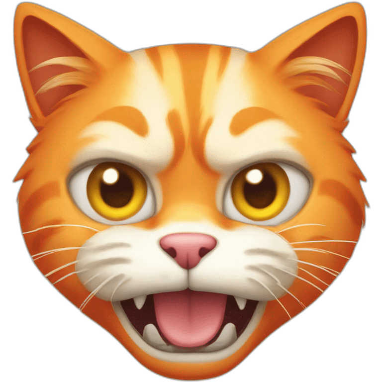 Orange cat angry emoji