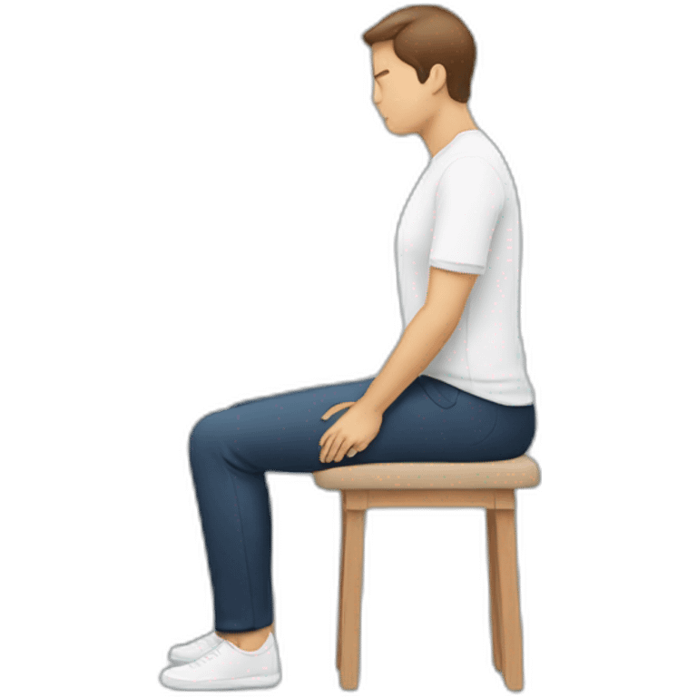 Sitting back pain emoji