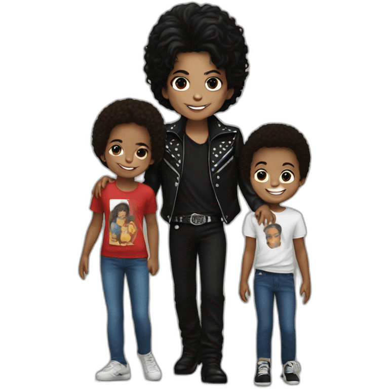 Michael Jackson with a children emoji