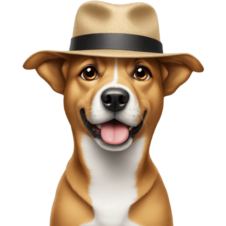 Dog wearing a hat emoji