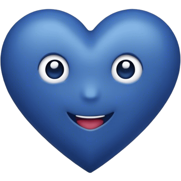 Dark blue heart with hi in the middle  emoji