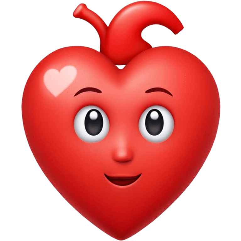 Corazón rojo de cabeza  emoji