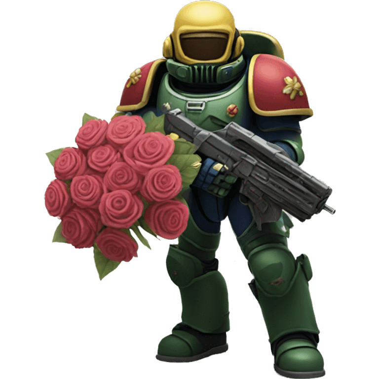 spacemarine holding flowers  emoji