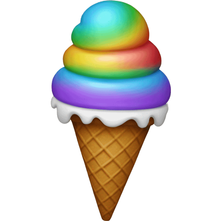 Rainbow icecream cone emoji