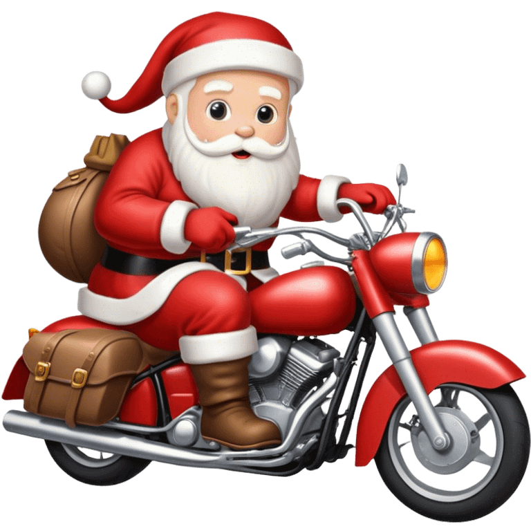 santa on a motorcycle  emoji