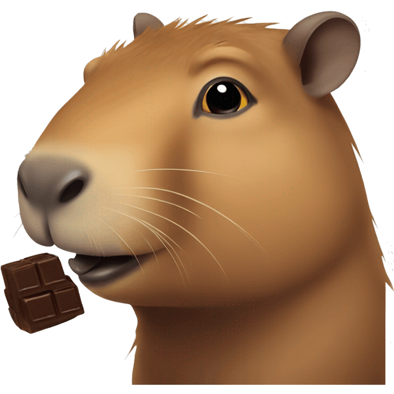 Capybara eating chocolate  emoji