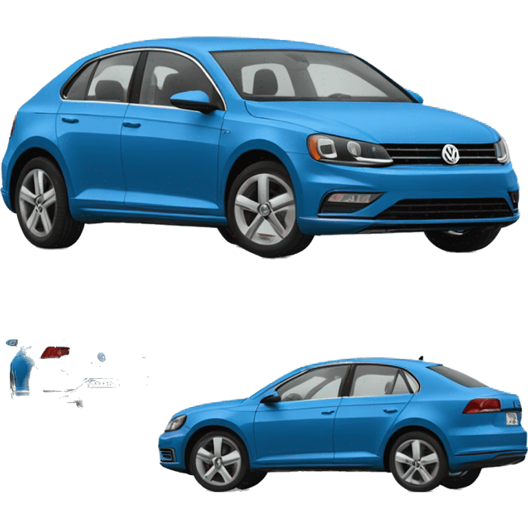 Dar blue ID.6 Volkswagen car emoji