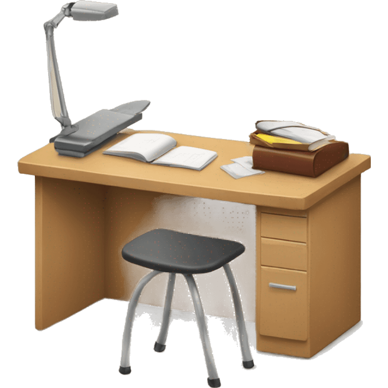 student desk in classroom emoji