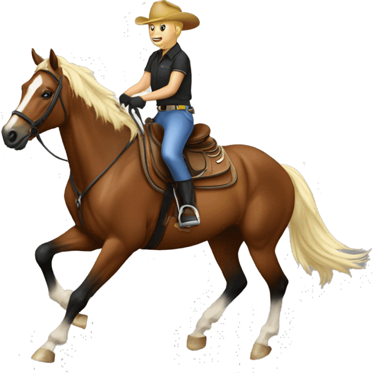 Horse doing a reining slide stop  emoji