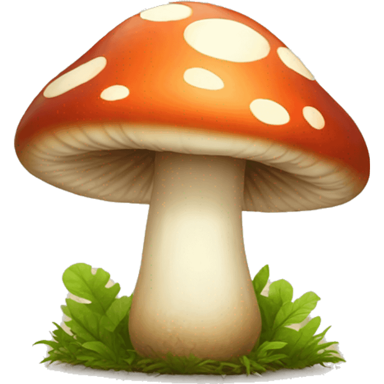 a happy mushroom emoji