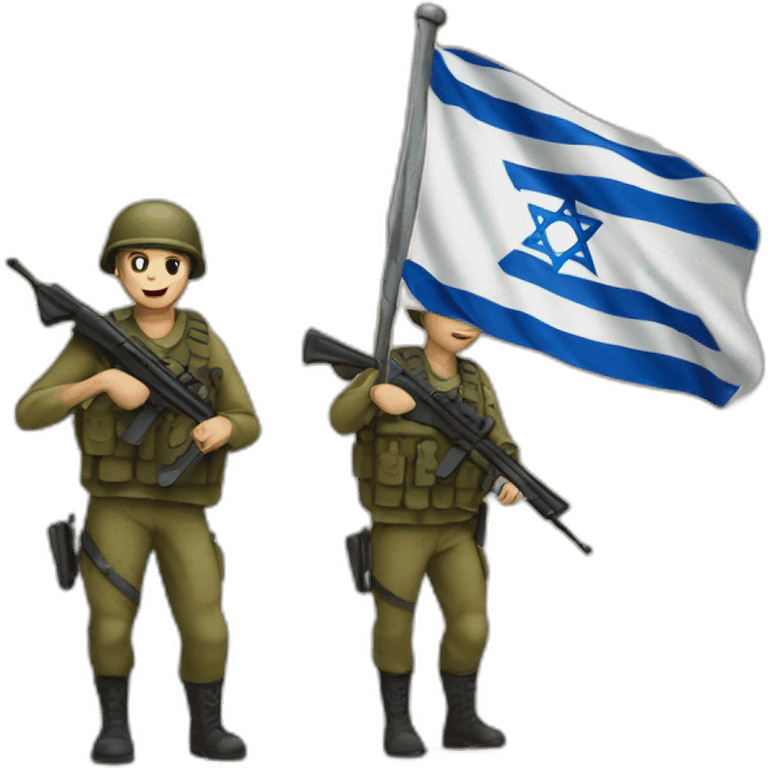 Israeli flag soldiers emoji