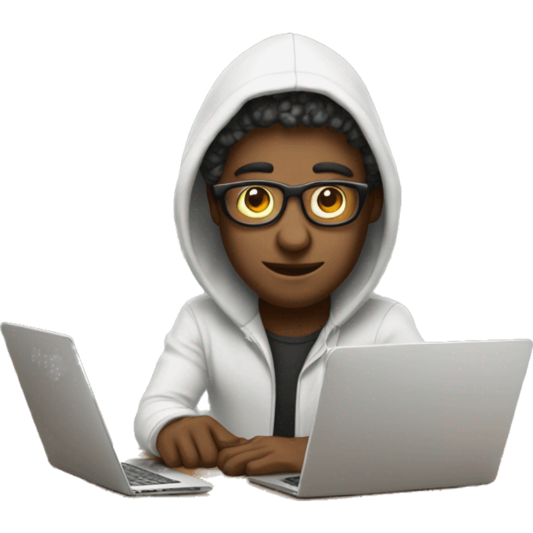 enterpreneur with table and laptop emoji