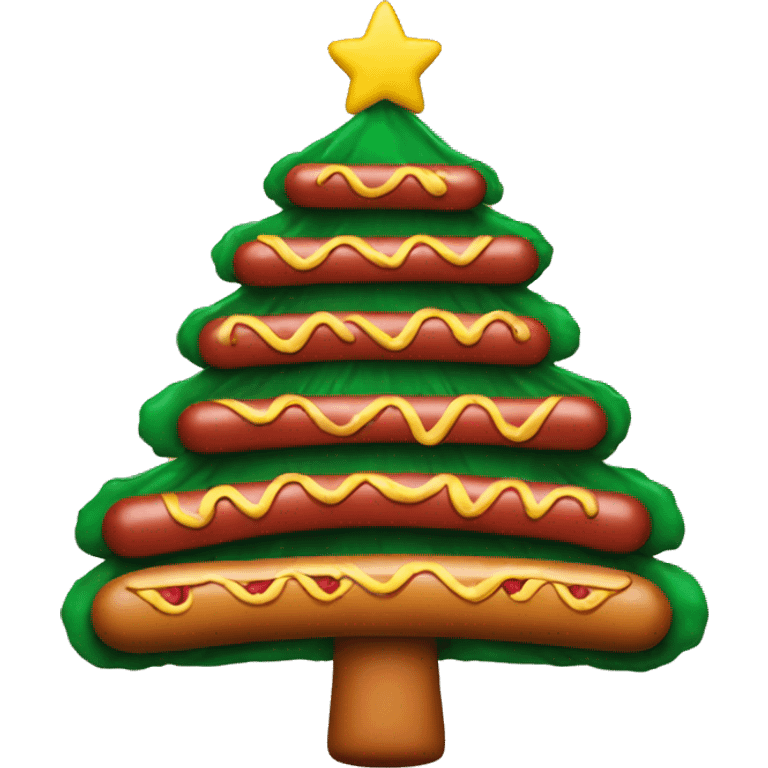 christmas tree with hotdogs  emoji