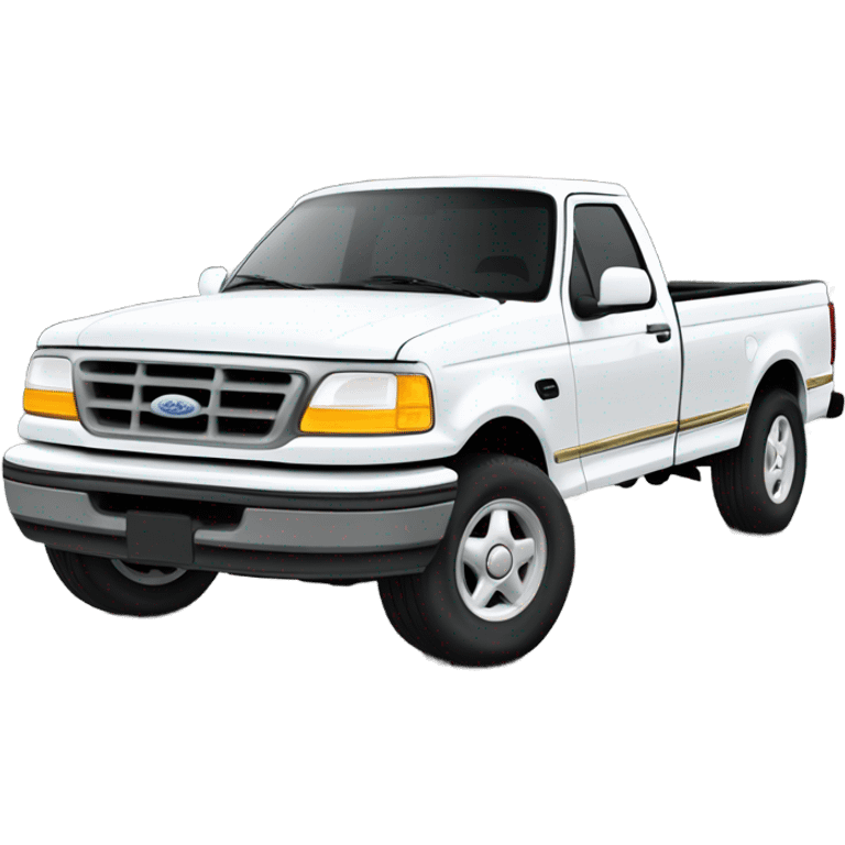 1995 short bed f150 white and gold emoji