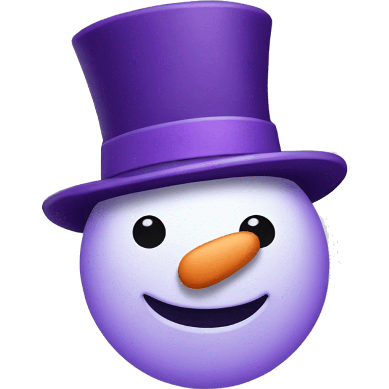 Purple snowman emoji