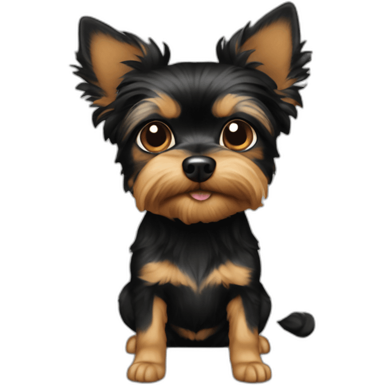 Dog chorkie black emoji