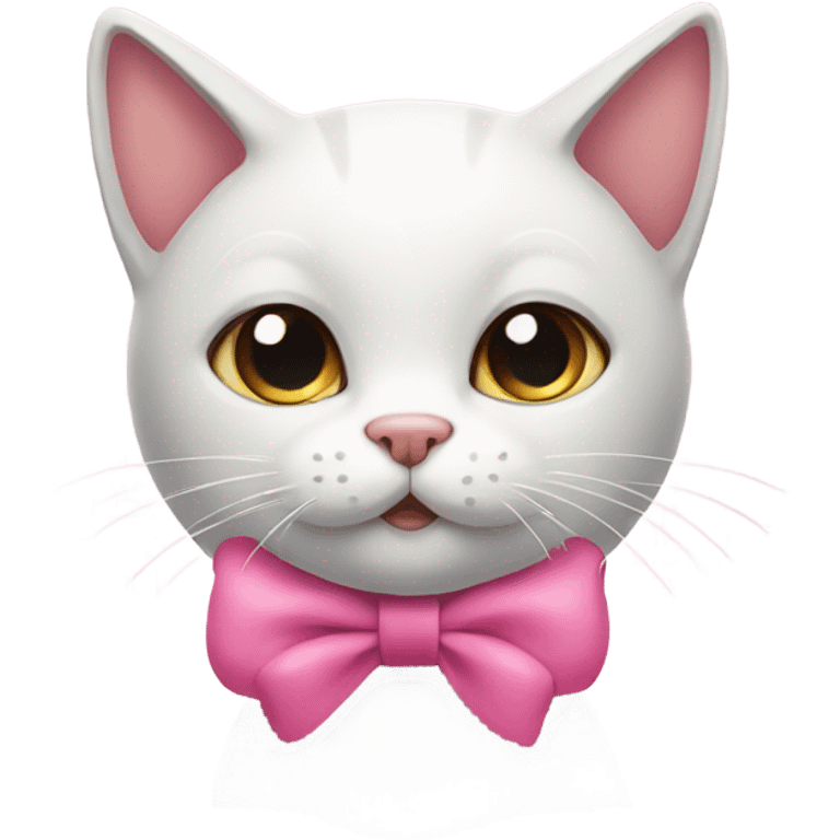 cat with pink bow emoji