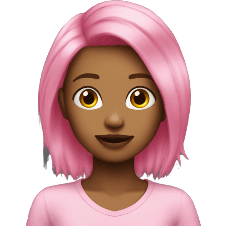 emohair with babie pink hair，yello woman emoji