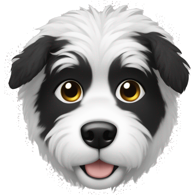 Black-and-white-dog-fluffy-black eye spot emoji