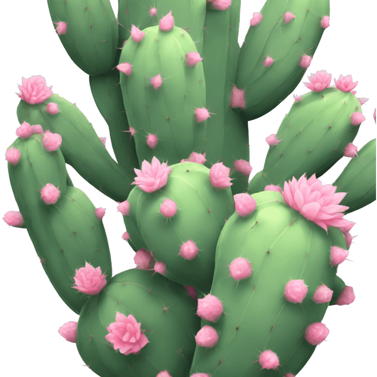 pastel pink cactus realistic emoji