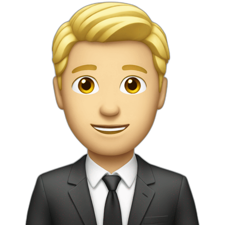 blond guy in a suite emoji