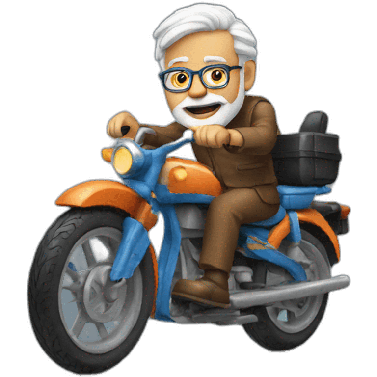 modiji driving bike emoji