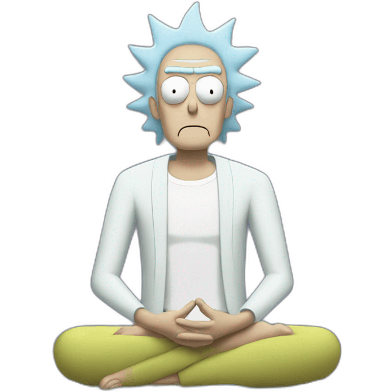 rick and morty meditating emoji