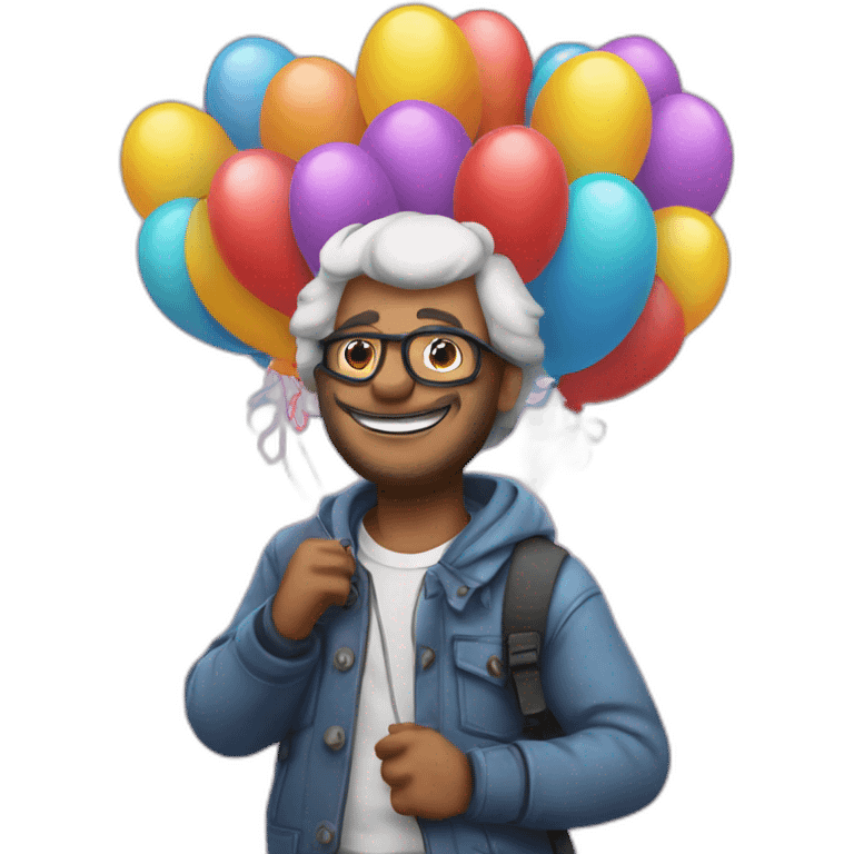 Snupi con globos emoji