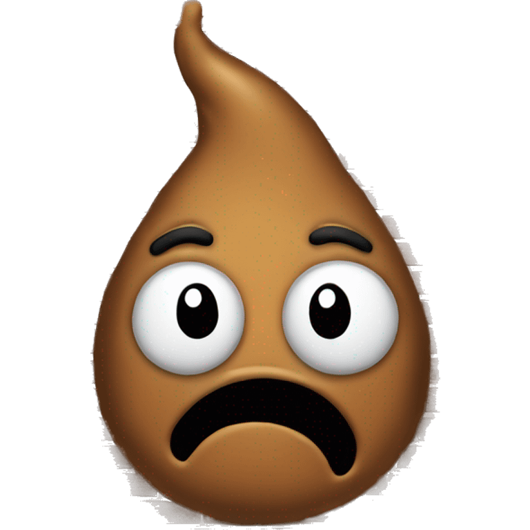 Poop emoji infront of brick wall emoji