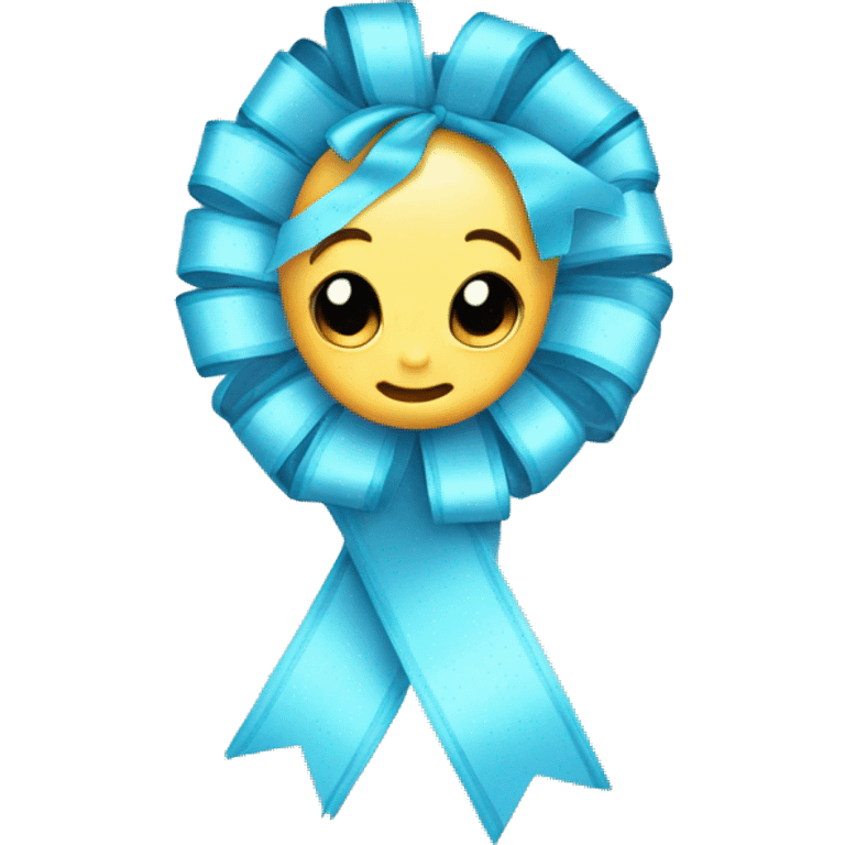 baby blue ribbon emoji