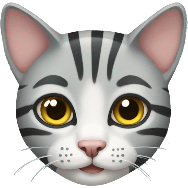 Grey striped cat emoji