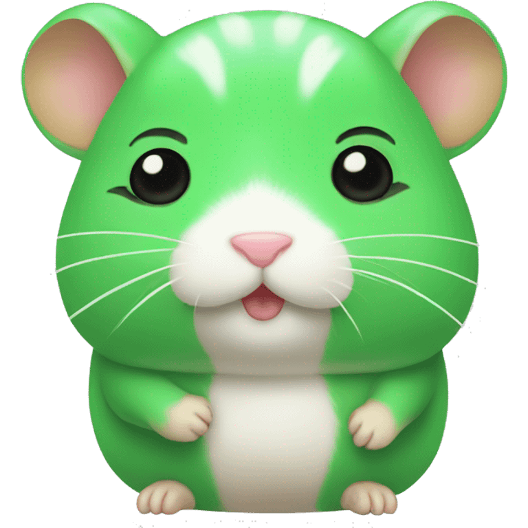 green hamster body emoji