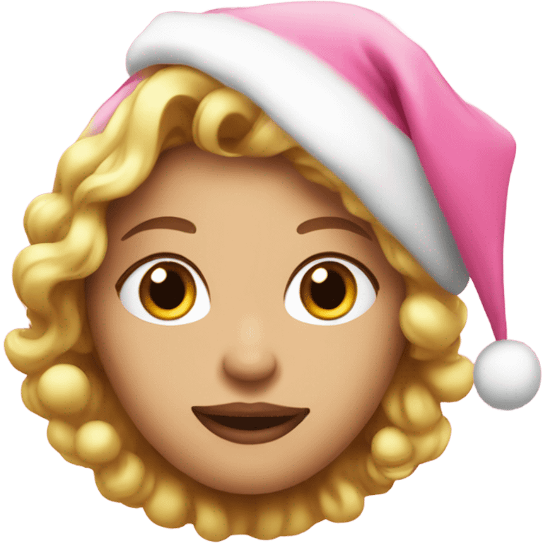 Pink girlie Christmas emoji