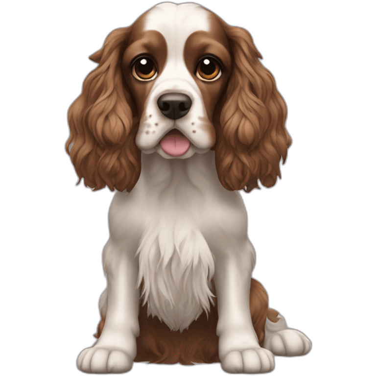 english cocker spaniel with punk hair emoji