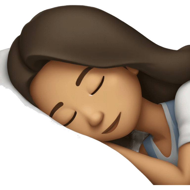 Brunette girl sleeping emoji