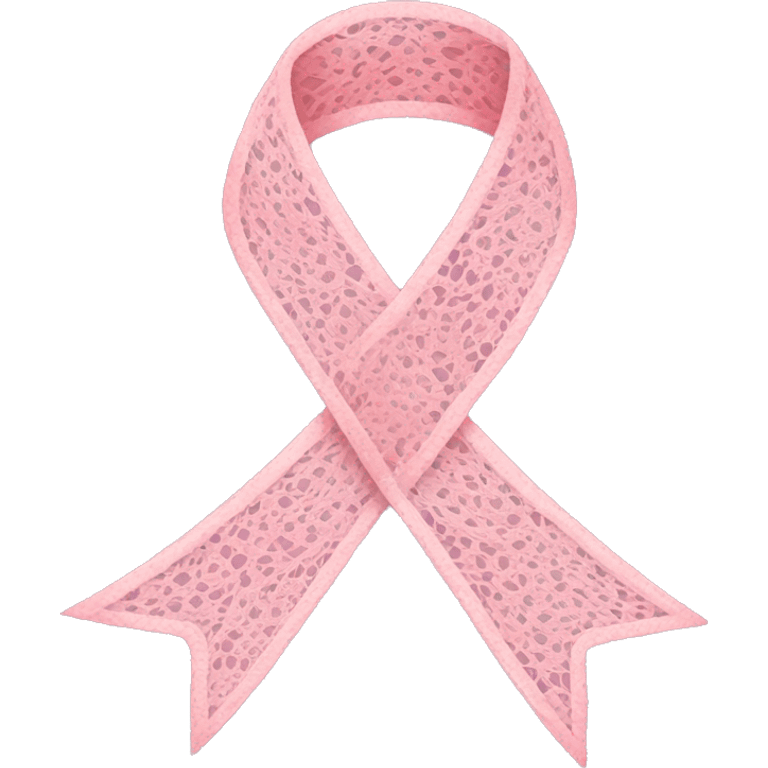 lace pink ribbon emoji