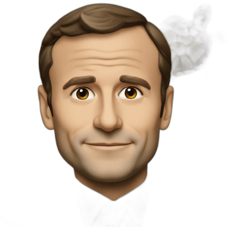 macron sur une tortue emoji