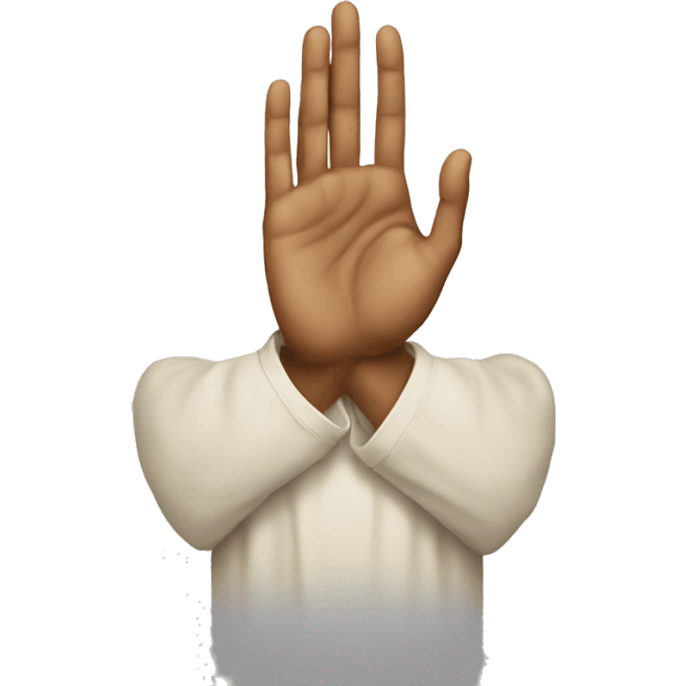 Prayer hands with the world inside emoji