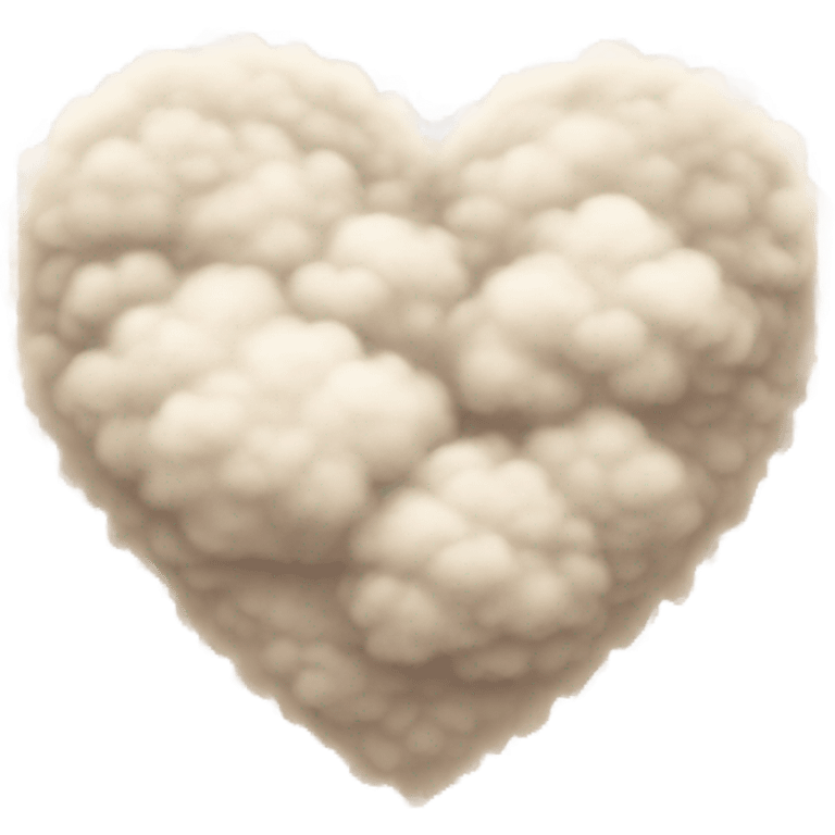 beige heart + cloud emoji