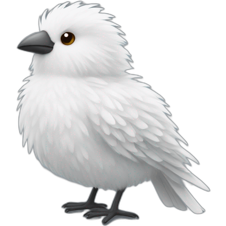 fluffy white bird emoji