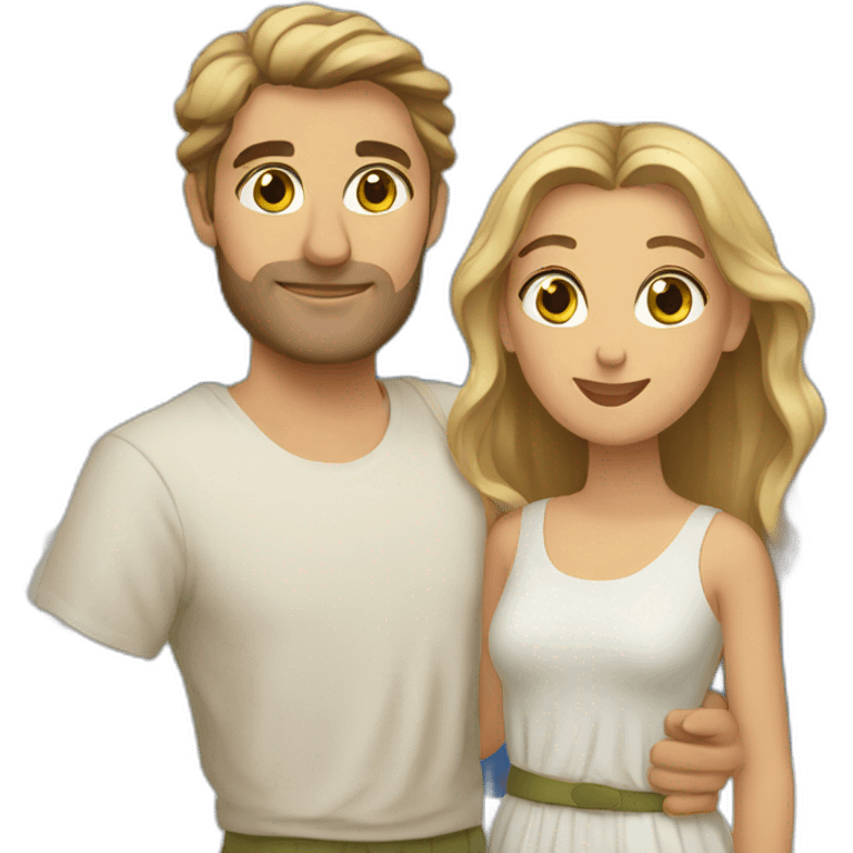 Couple in greece emoji